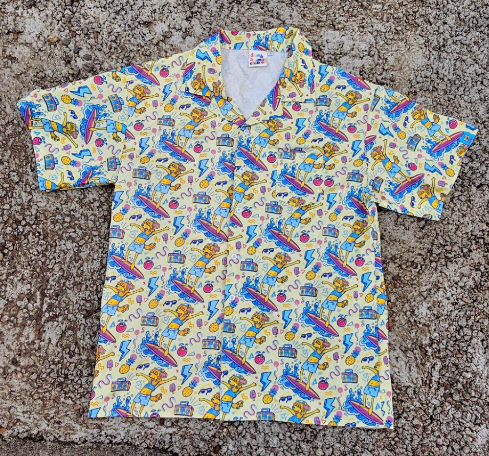 Surfin’ Dog cotton shirt by DumbAnimalClub