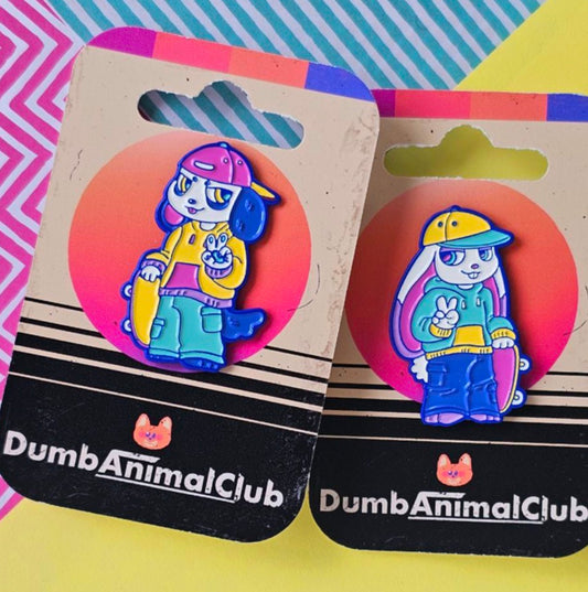Skater Boys enamel pins by DumbAnimalClub